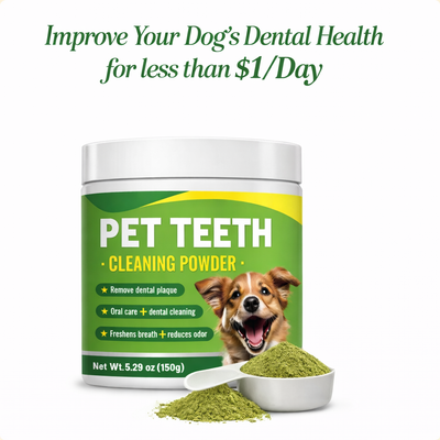 Pet Dental Powder - Freshens Breath, Protects Gums And Strengthens Teeth.